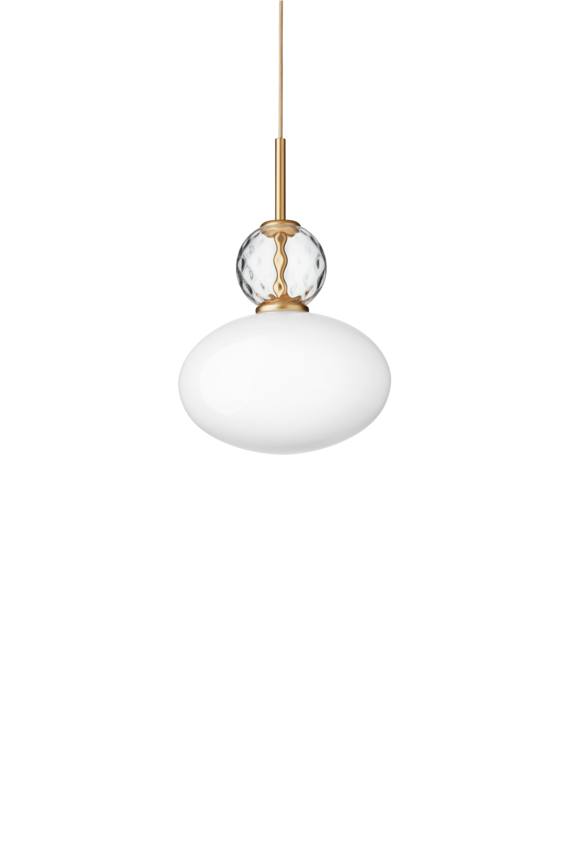 Rizzatto 32 pendel, satin brass / opal • NUURA