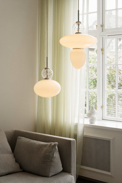 Rizzatto 32 pendel, satin silver / opal • NUURA
