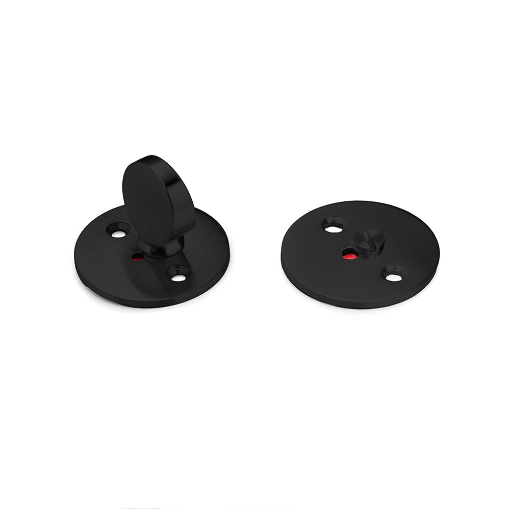 Arne Jacobsen toalettsits, matt svart (RAL 9005) med röd/vit markering • d line