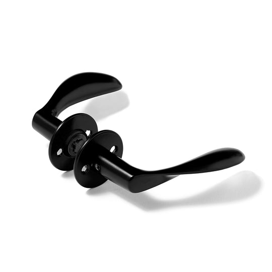 Arne Jacobsen AJ97 dörrhandtag, matt svart (RAL 9005), 97 mm • d line