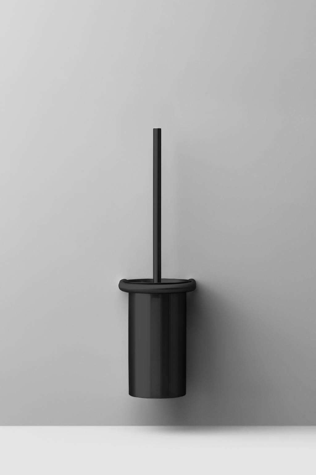 Toalettborsthållare, svart (charcoal) • d line