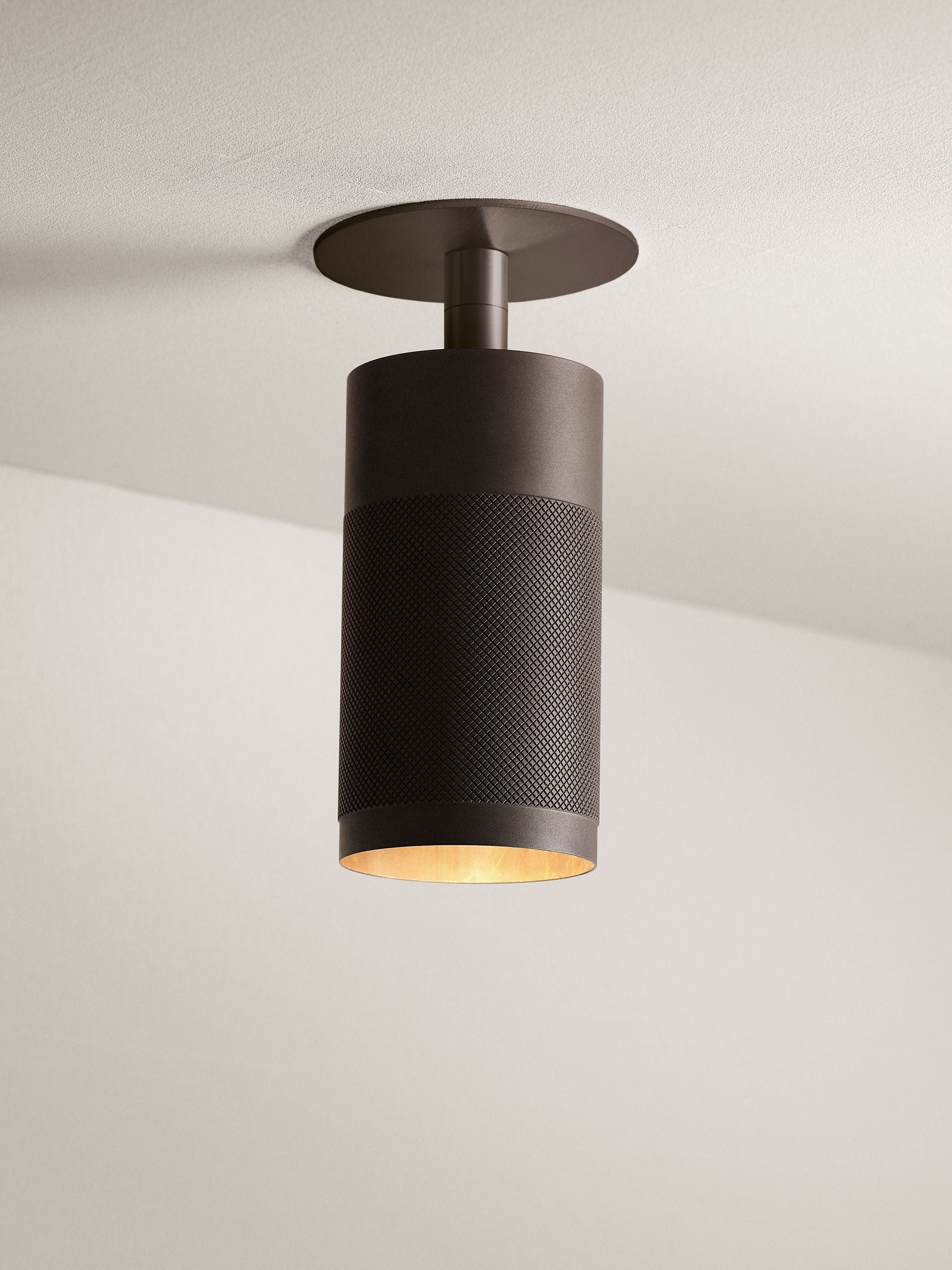 Patrone takspot med täckplatta - box fit, brunerad mässing • Thorup Copenhagen