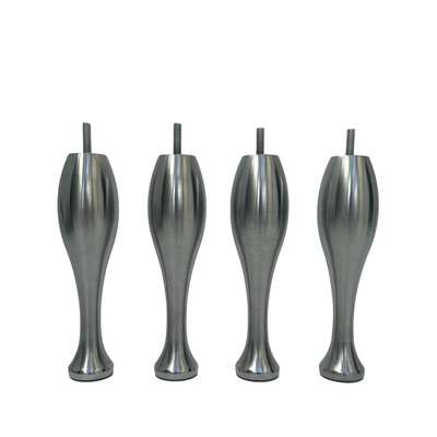 BOWL sängben och soffben med rostfri stållook (4-pack)