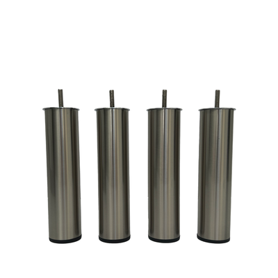 ROUND sängben och soffben med rostfri stållook (4-pack)
