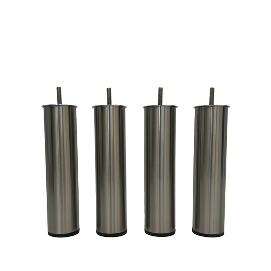 ROUND sängben och soffben med rostfri stållook (4-pack)