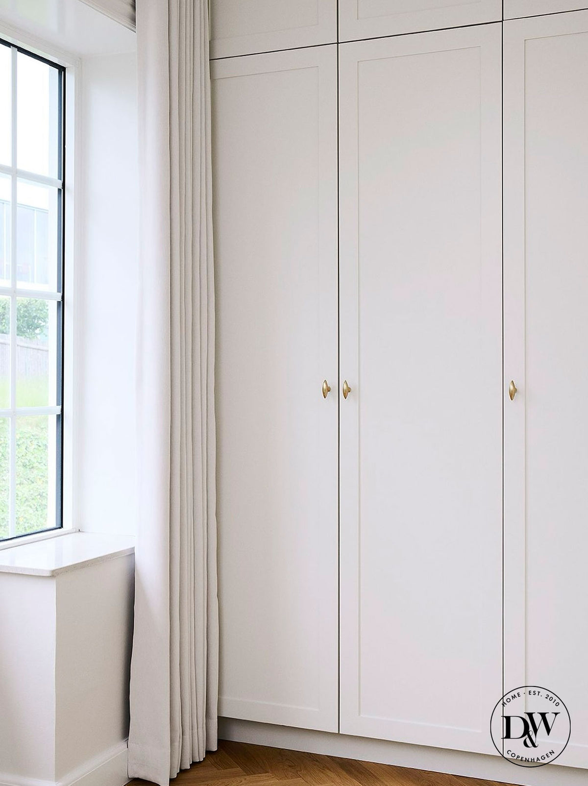 Möbelknopp i borstad mässing utan lack - Nyholm • Chr. Jørgensen - Copenhagenhomedesign