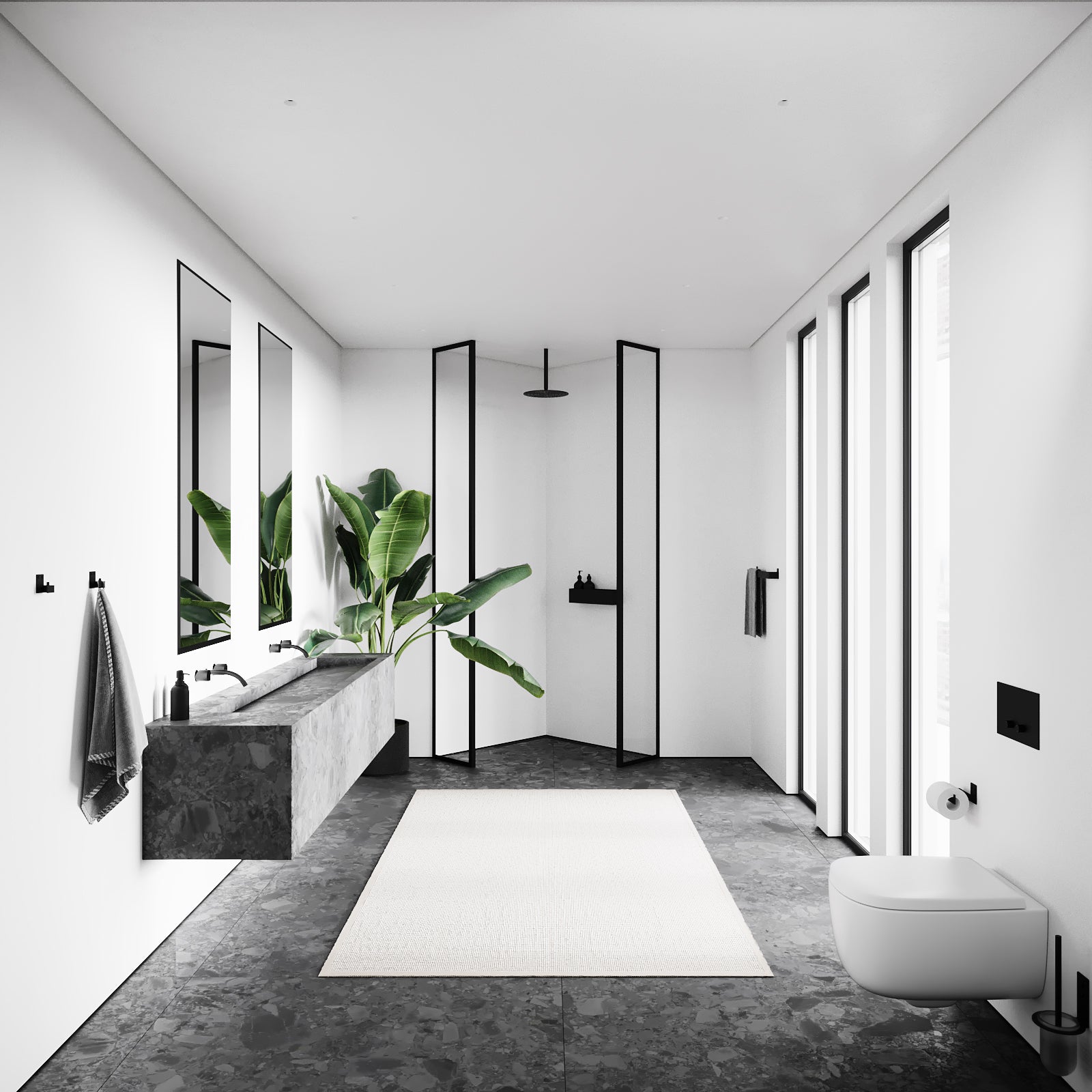Toalettborste, svart • NICHBA