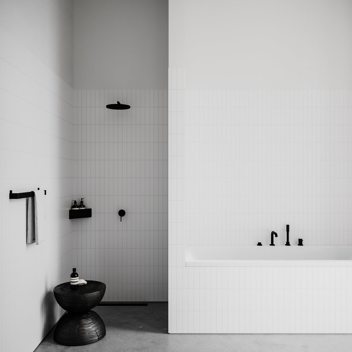 Håndklædeholder, sort • NICHBA - Copenhagenhomedesign