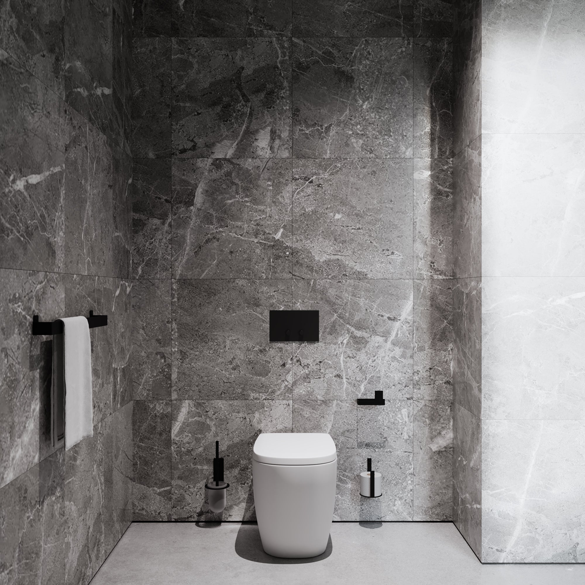 Toalettrullehållare, svart • NICHBA