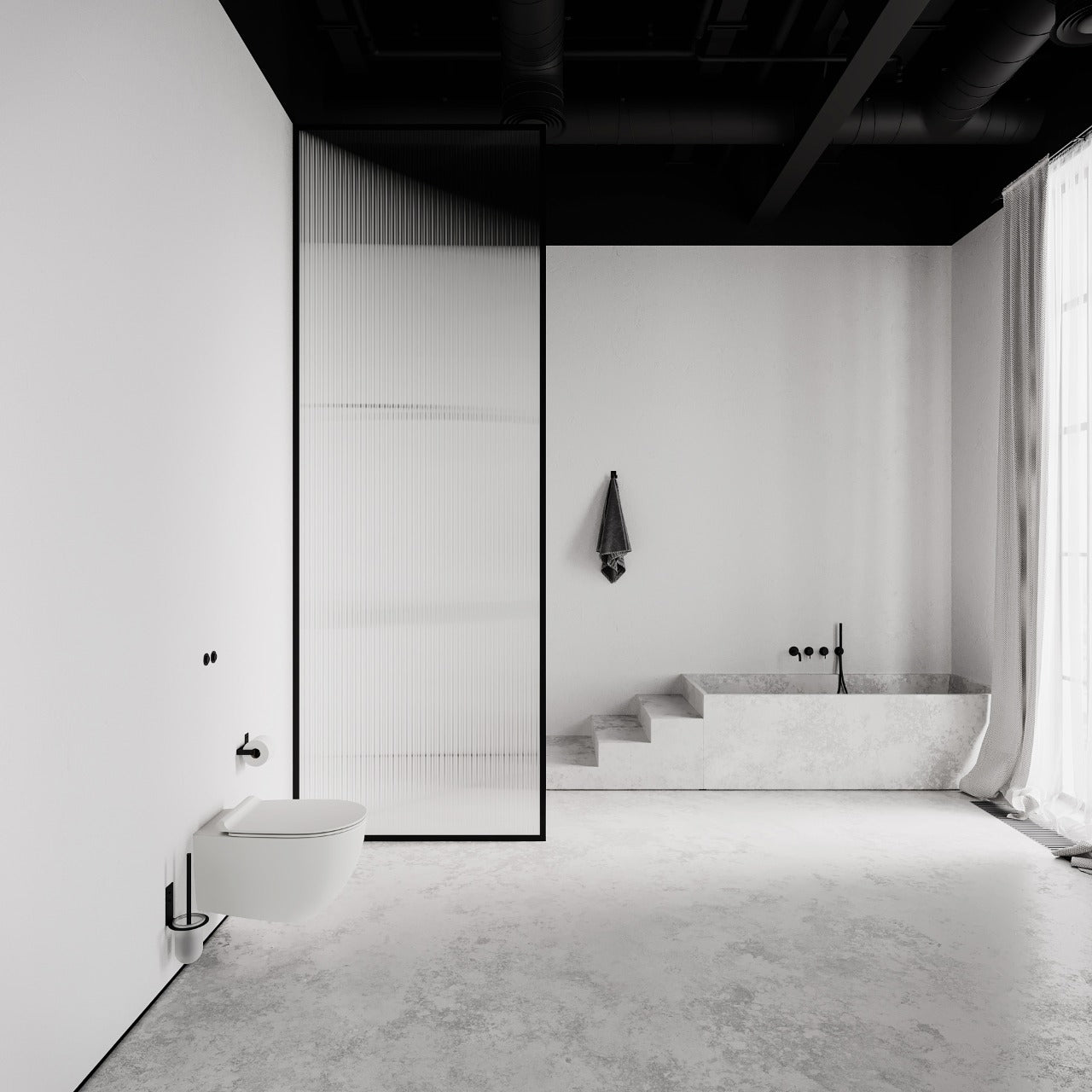 Toalettborste, svart • NICHBA