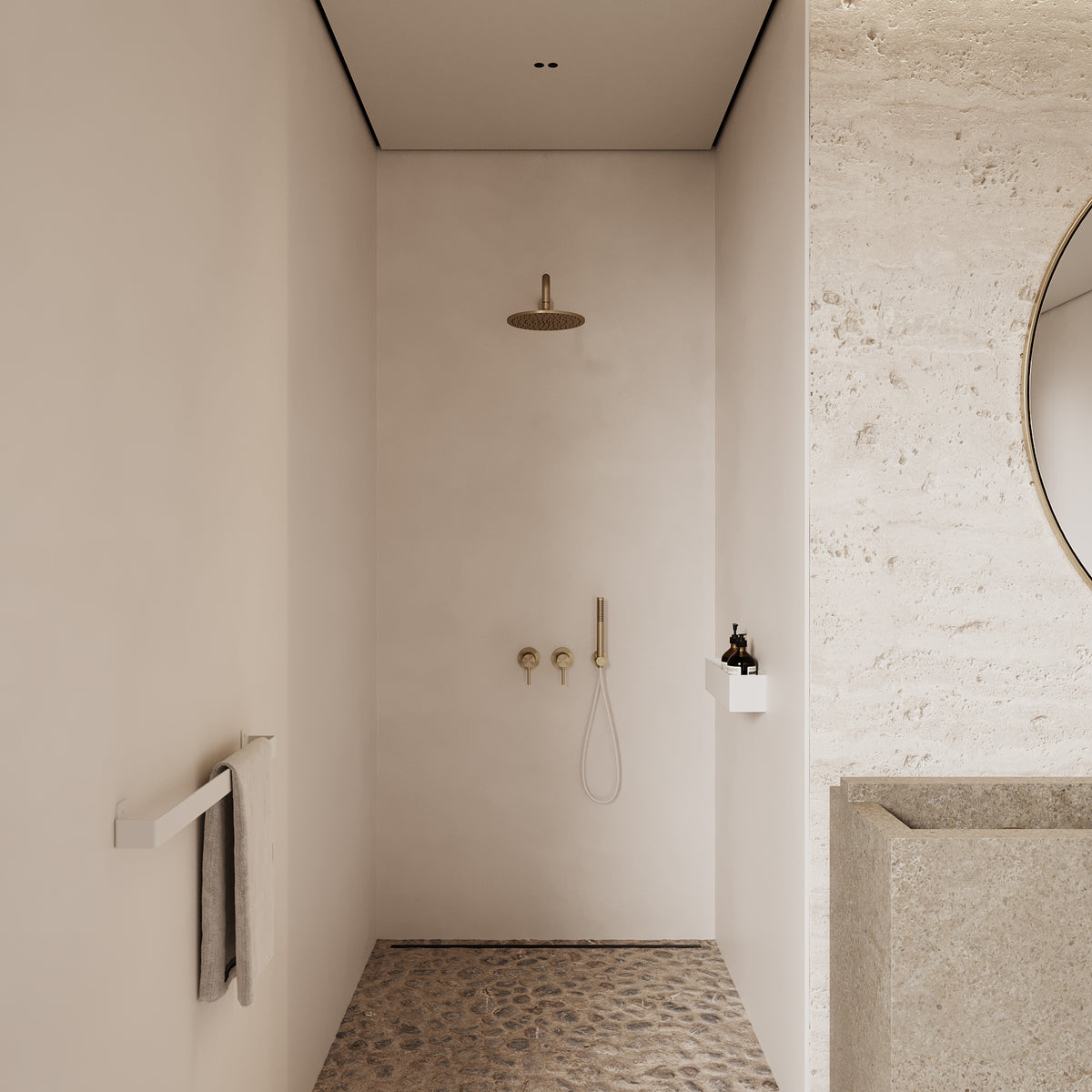 Handdukshållare, vit • NICHBA - Copenhagenhomedesign