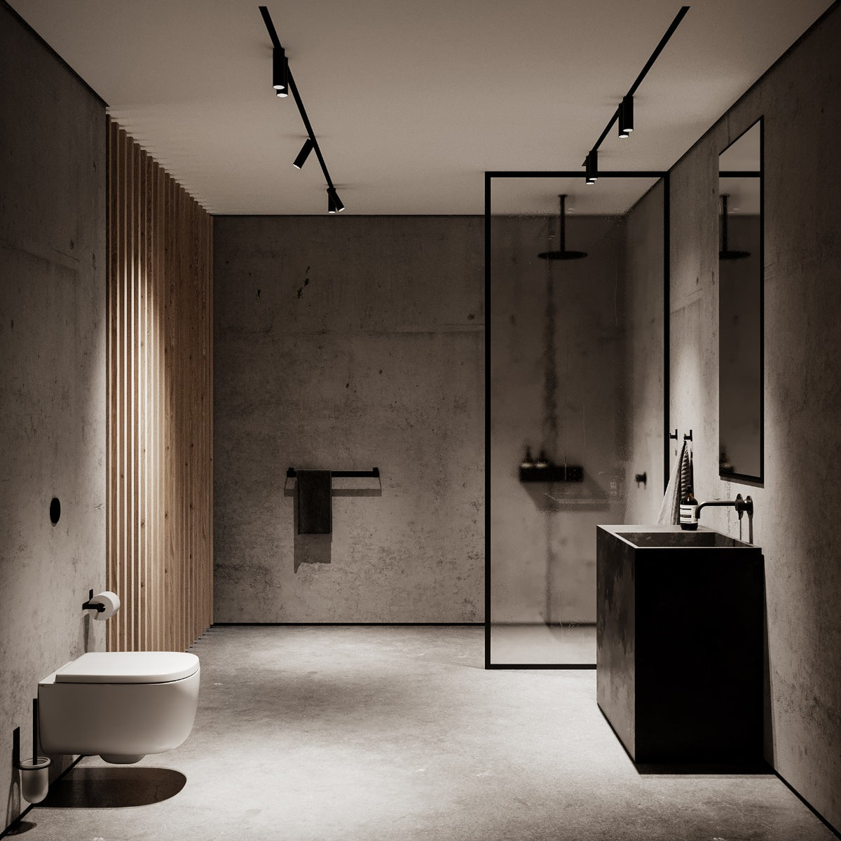 Toalettpappershållare, svart • NICHBA - Copenhagenhomedesign