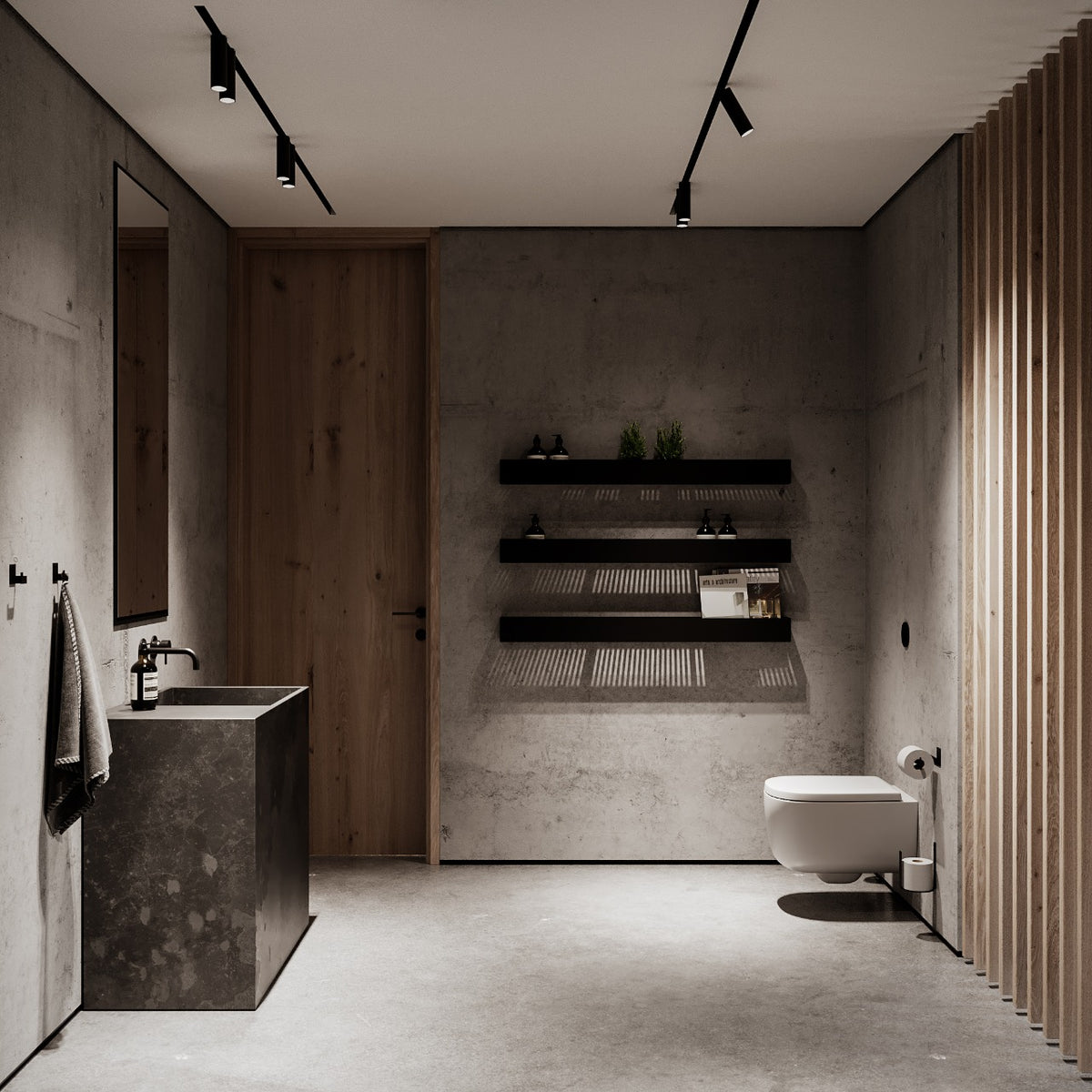 Toalettpappershållare, svart • NICHBA - Copenhagenhomedesign