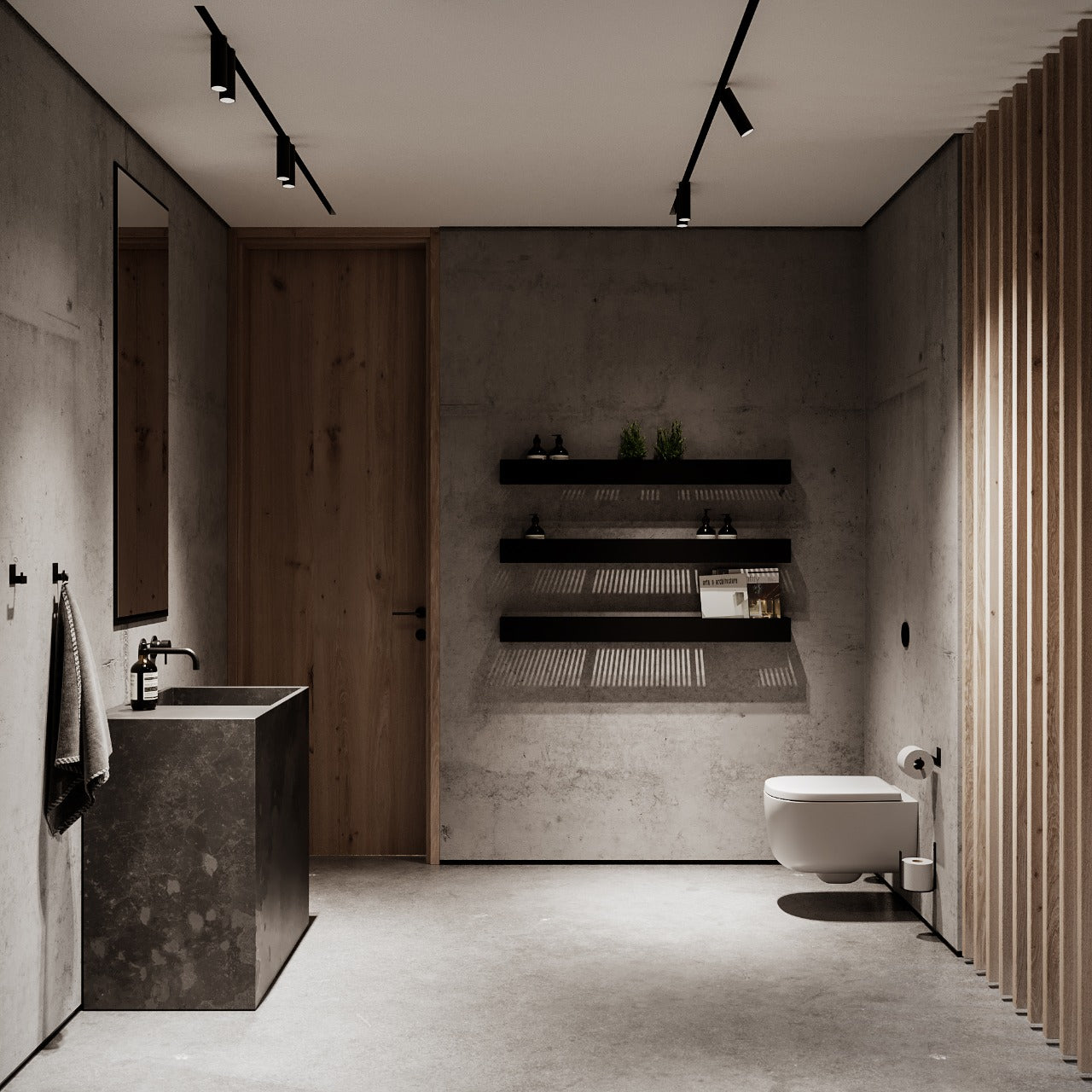 Toalettrullehållare, svart • NICHBA