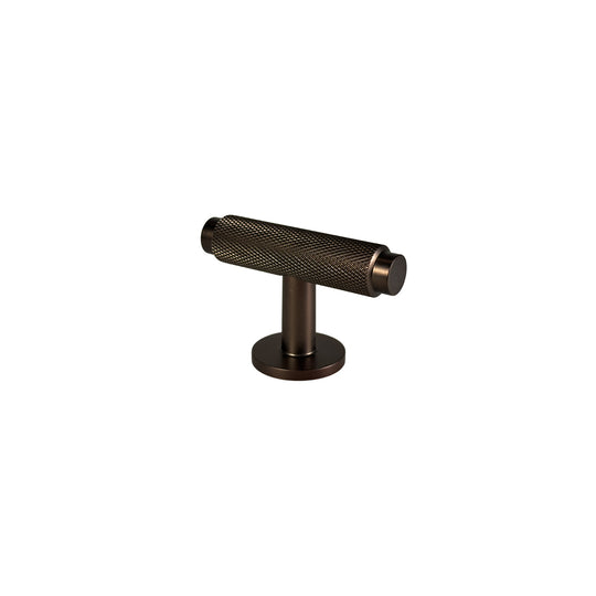 Nørrebro T-knopp, brunerad mässingslook, 56 mm