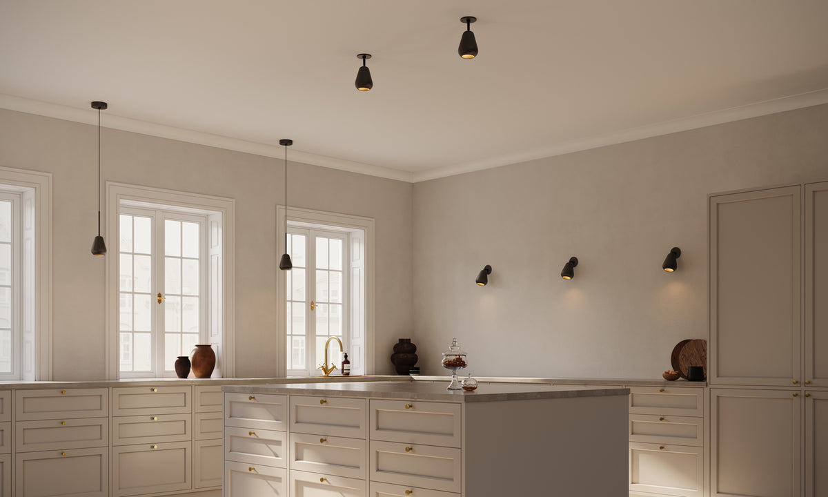 Anoli Spot Surface med roset, sort • NUURA - Copenhagenhomedesign