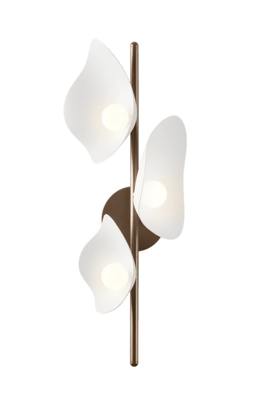 Florii 3 Wall vägglampa, mörk brons / vit • NUURA