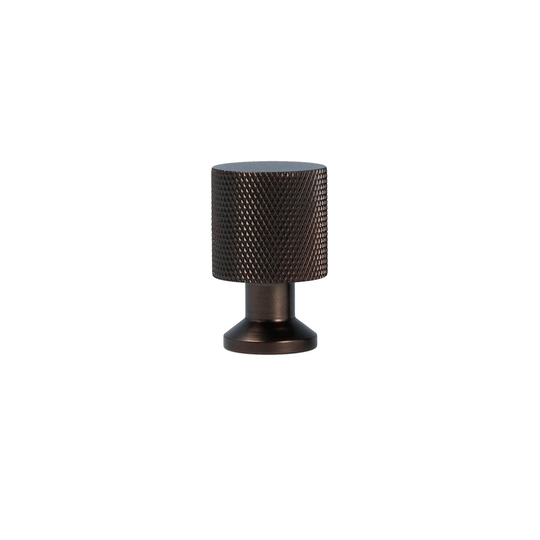 Nyboder möbelknopp med diamond cut, brunerad mässingslook – höjd 33 mm