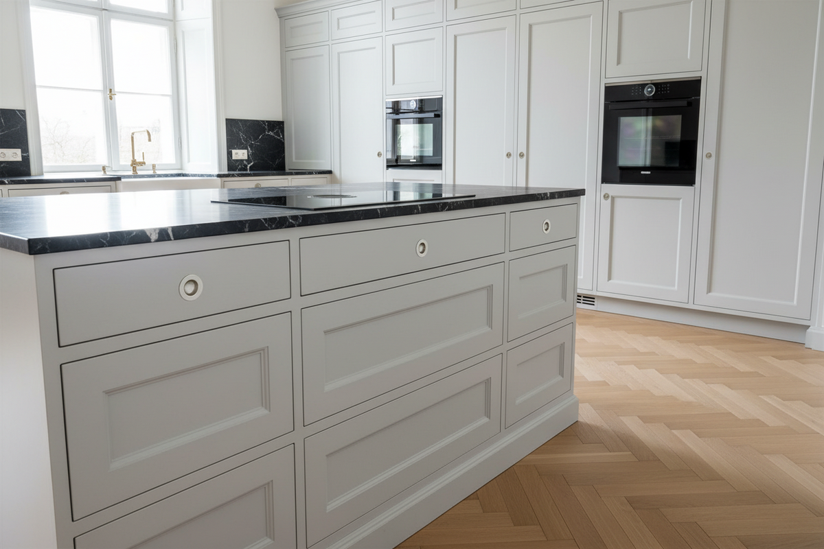 Sønderborg • Skålgreb i børstet rustfrit stål og bakelit i Ø55/60 mm - Copenhagenhomedesign