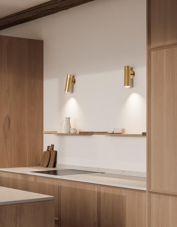 Patrone Recessed vägglampa med täckplatta, mässing • Thorup Copenhagen