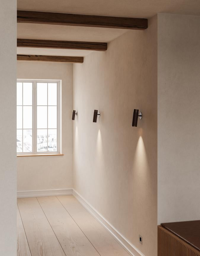 Patrone Recessed vägglampa med täckplatta, brunerad mässing • Thorup Copenhagen