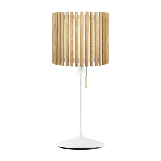 Komorebi Circle bordslampa, ek och vit • UMAGE