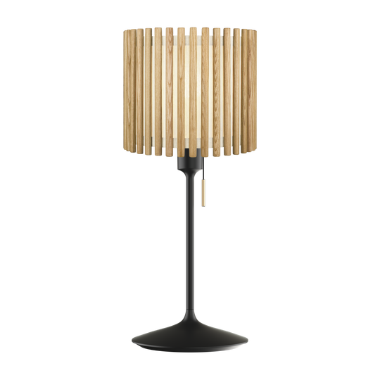 Komorebi Circle bordslampa, ek och svart • UMAGE