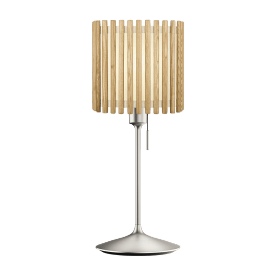 Komorebi Square bordslampa, ek och borstad stållook • UMAGE