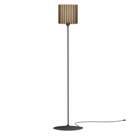 Komorebi Square golvlampa, mörk ek och svart • UMAGE