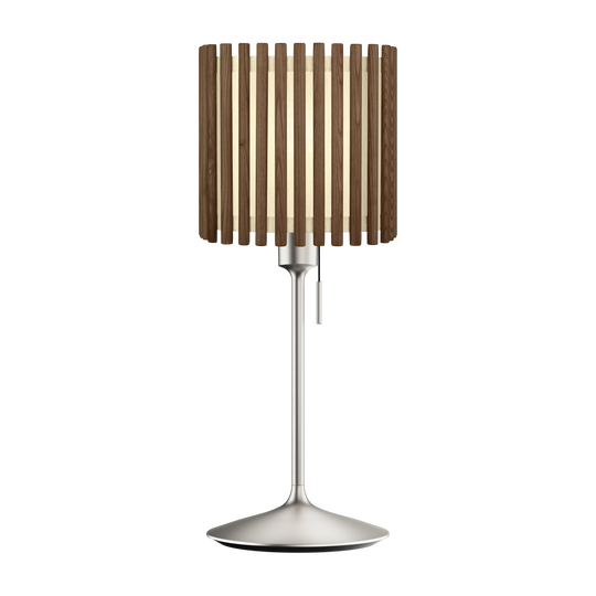 Komorebi Square bordslampa, mörk ek och borstad stållook • UMAGE