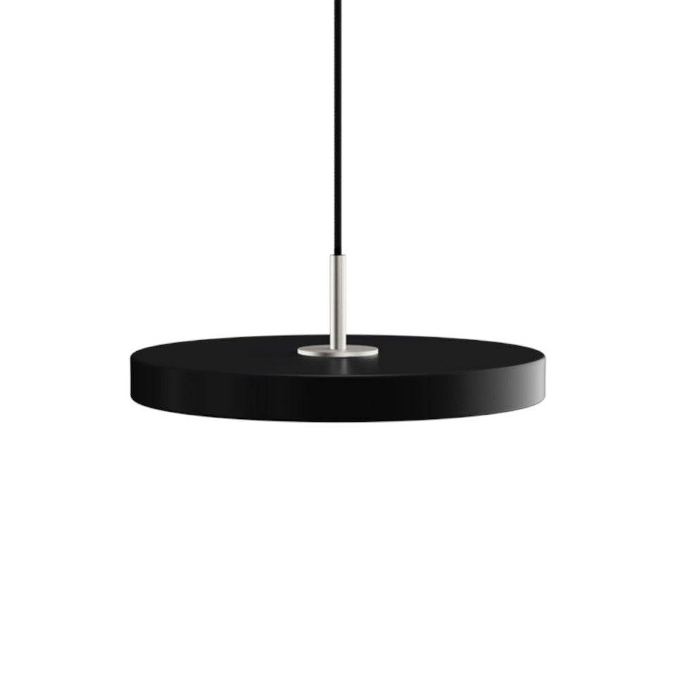 Asteria Plus pendellampa, svart och stål • UMAGE - Copenhagenhomedesign