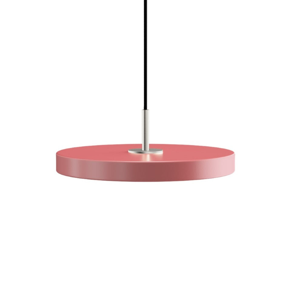 Asteria Plus pendellampa, rosa och stål • UMAGE - Copenhagenhomedesign