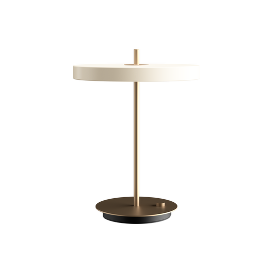 Asteria Table bordslampa, vit och mässing • UMAGE