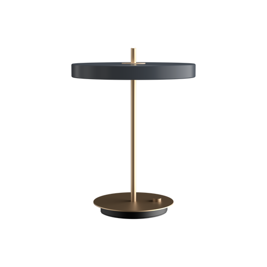Asteria Table bordslampa, grå och mässing • UMAGE
