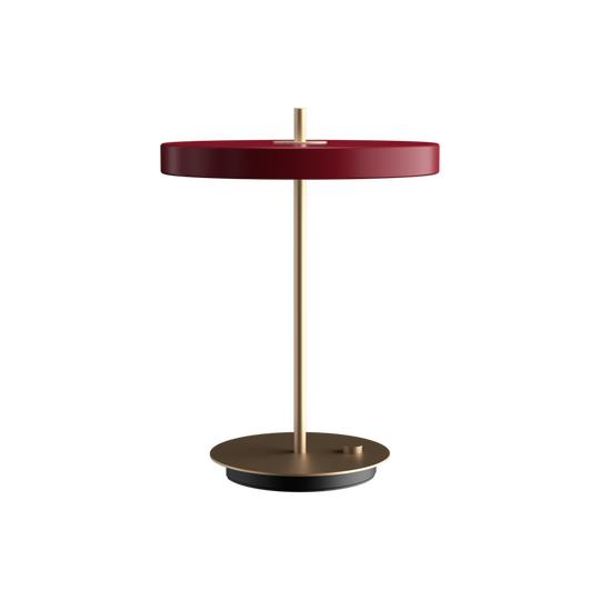 Asteria Table bordslampa, röd och mässing • UMAGE