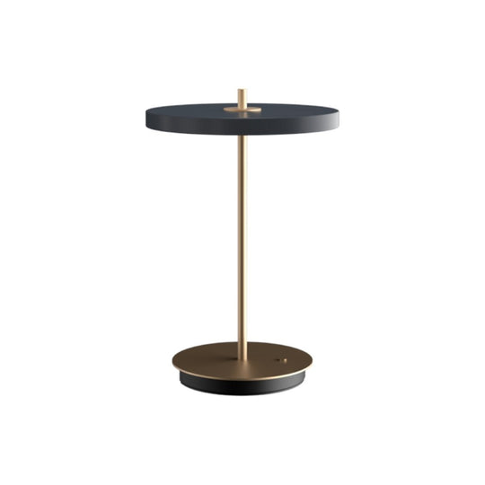 Asteria Move portabel bordslampa, grå och mässing • UMAGE