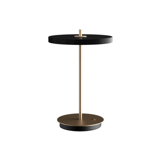 Asteria Move portabel bordslampa, svart och mässing • UMAGE