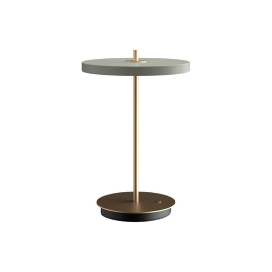 Asteria Move portabel bordslampa, oliv och mässing • UMAGE