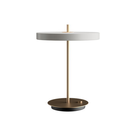 Asteria Table bordslampa, ljusgrå (mist) och mässing • UMAGE