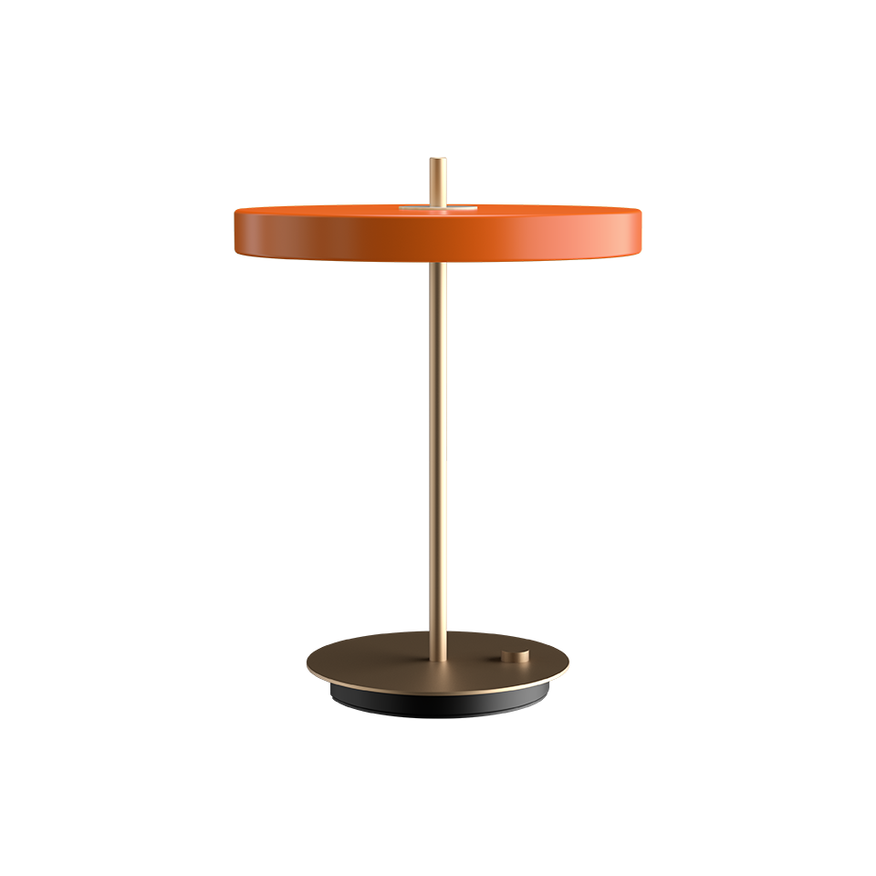 Asteria Table bordlampe, orange og messing • UMAGE - Copenhagenhomedesign