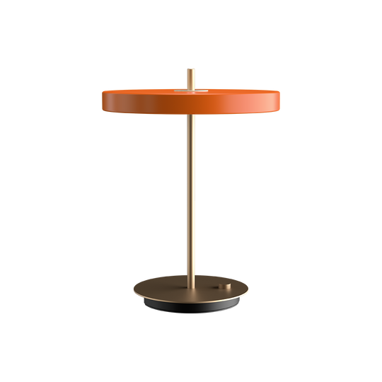 Asteria Table bordslampa, orange och mässing • UMAGE