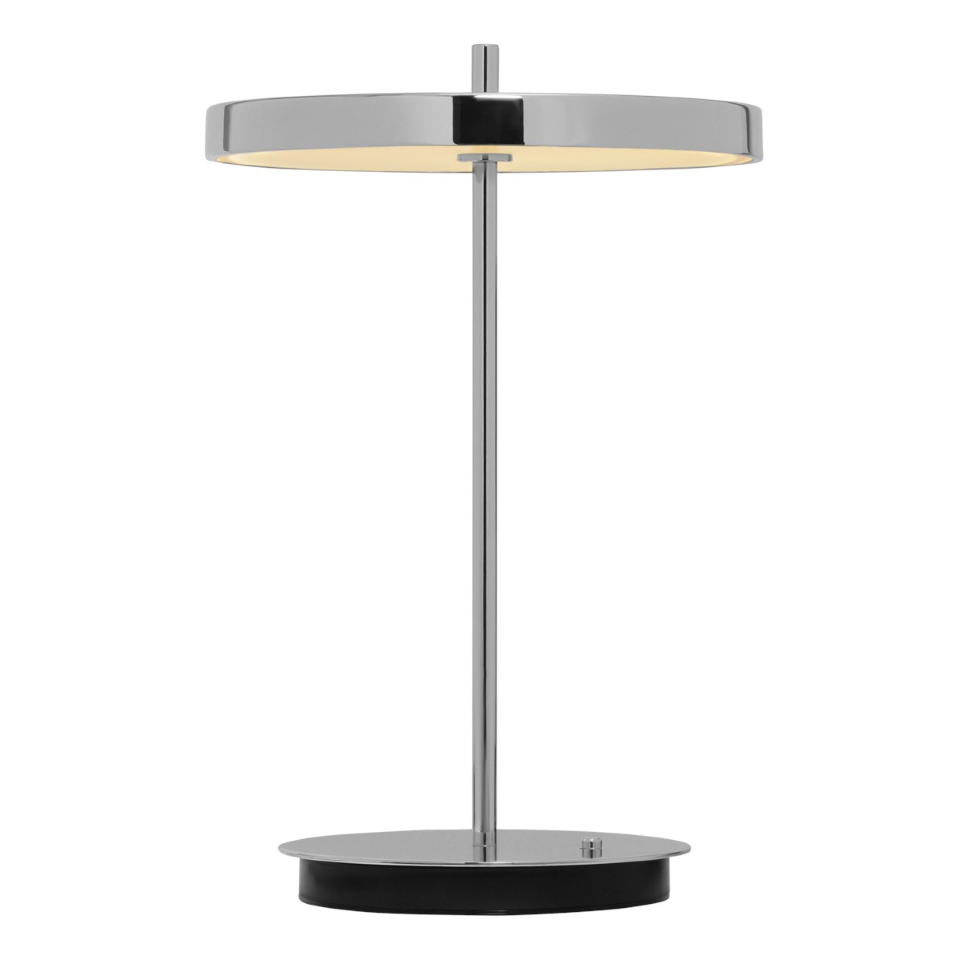 Asteria Move Monochrome, portable bordlampe, poleret stål • UMAGE - Copenhagenhomedesign