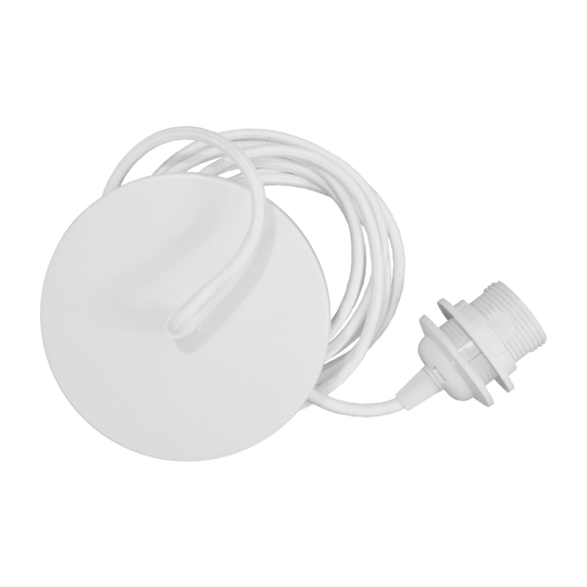 Taklampa Rosette med sladd och sockel E27, vit • UMAGE