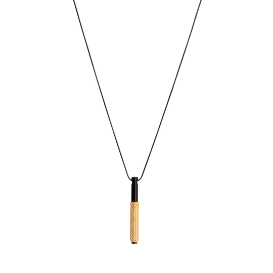 Vertical halsband, mässing och svart • Buster + Punch