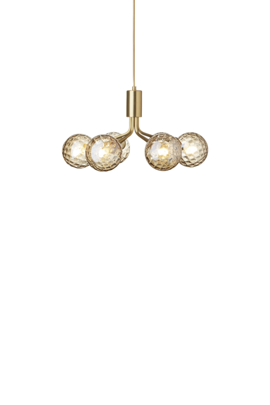 Apiales 6 taklampa, brushed brass / optic gold • NUURA