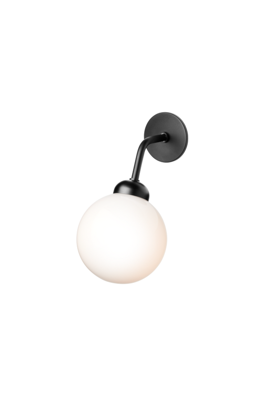 Apiales Wall Hard-wired vägglampa, satin black / opal • NUURA