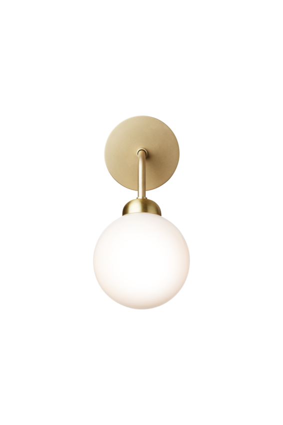 Apiales Wall vägglampa, brushed brass / opal • NUURA