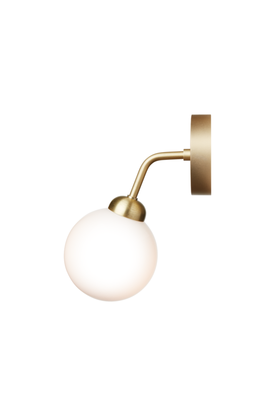 Apiales Wall vägglampa, brushed brass / opal • NUURA