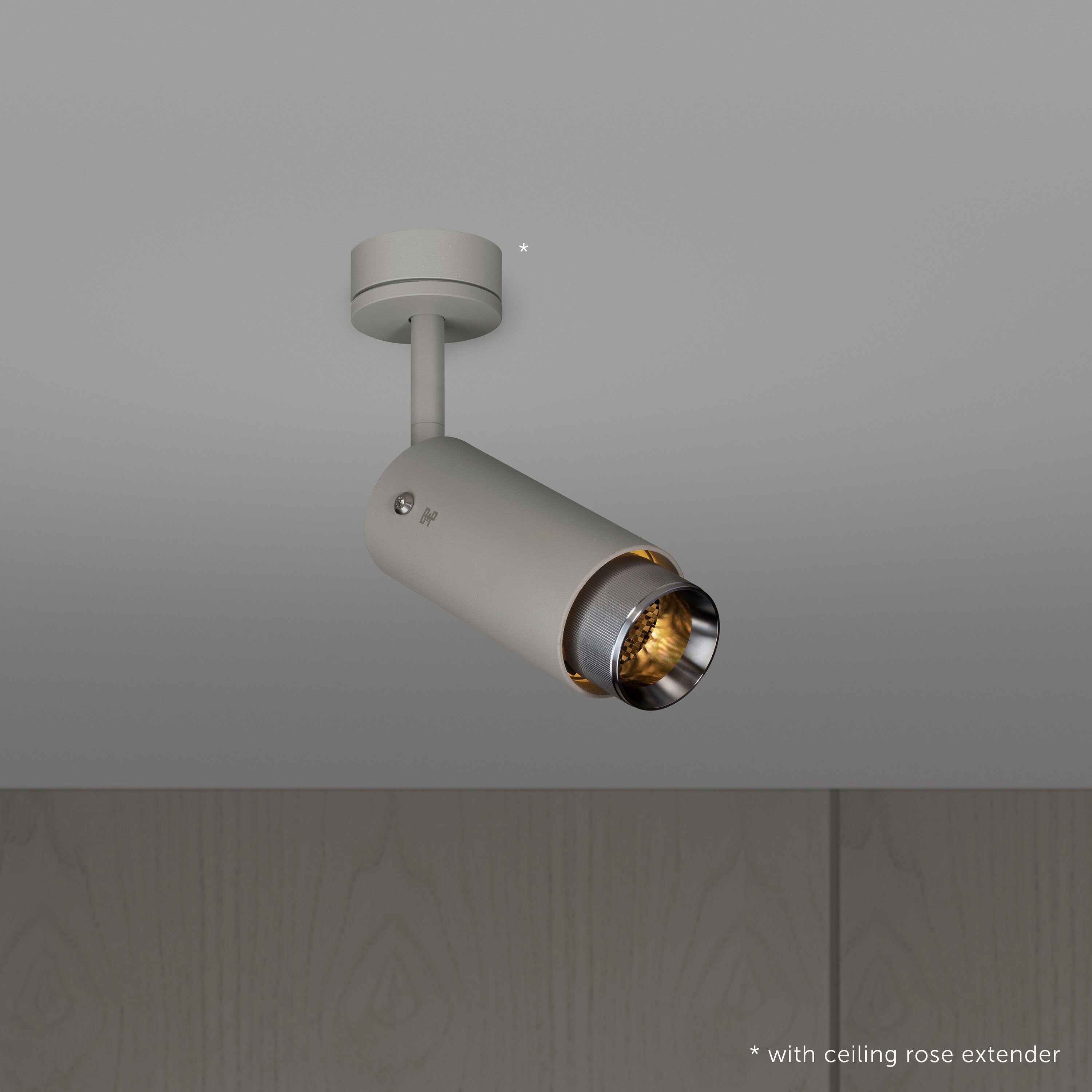 Exhaust spot i sten med detaljer i stål  • Buster + Punch