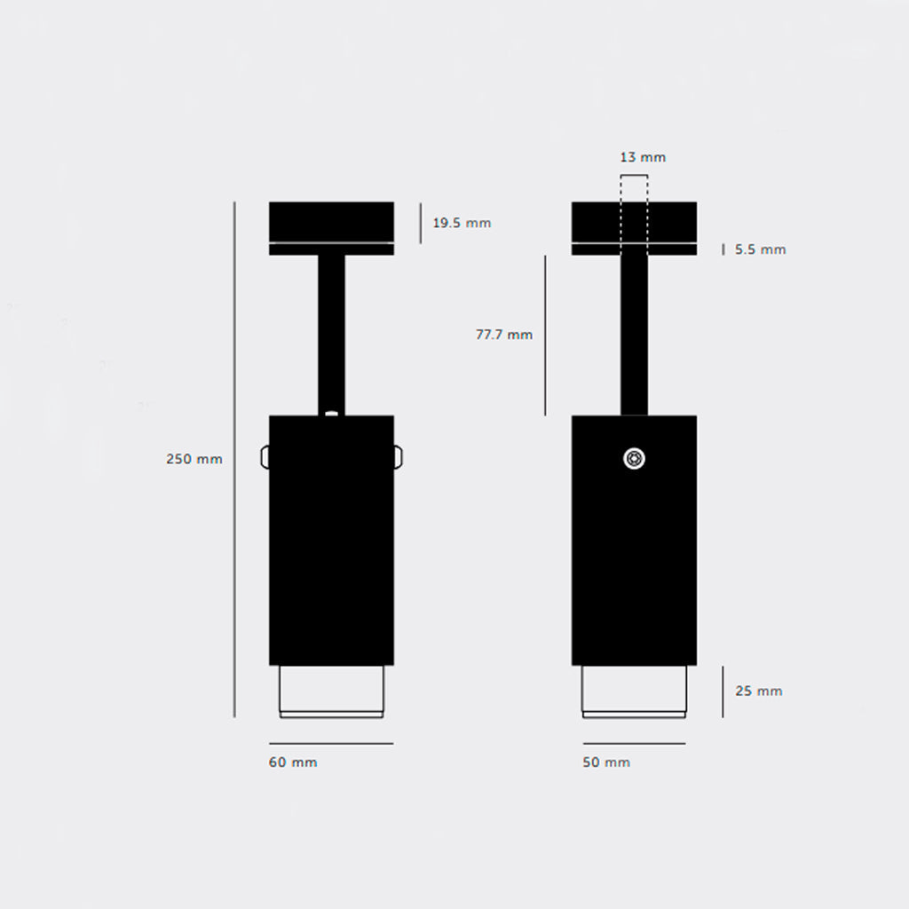 Exhaust spot i sten med detaljer i stål  • Buster + Punch